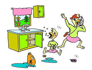 Monica Chickadee drinks poison. Her Older sister Chelsea is worried.